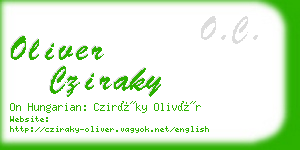 oliver cziraky business card